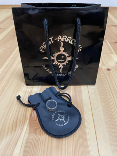 FIRST ARROW's　K18付 平打8mmプレーンリング　15号　永久保証付き