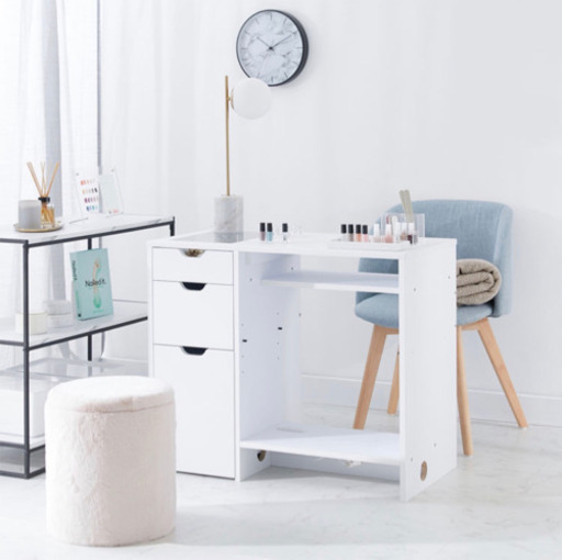 ロウヤ　2WAYネイルデスク　ホワイト