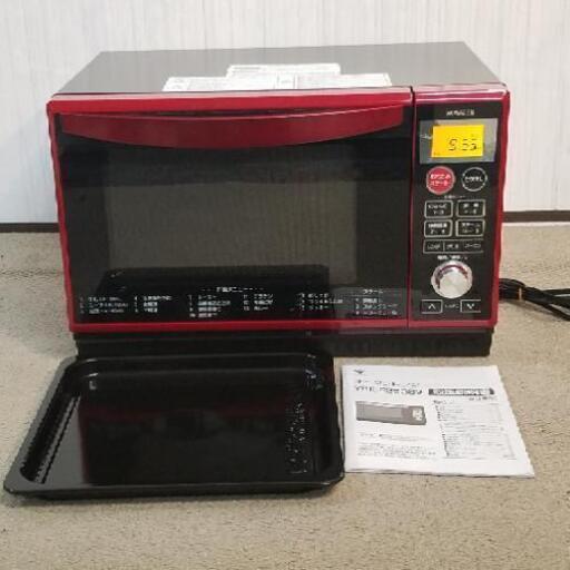 【美品】2019年製 YAMAZEN スチームオーブンレンジ YRK-F250SV-R 　レッド