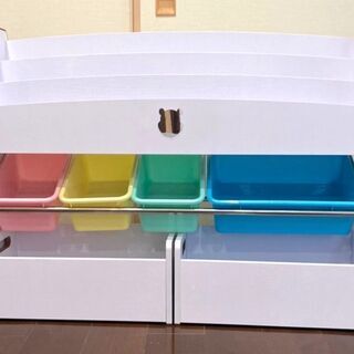 美品♪おもちゃ収納ラック　パステル