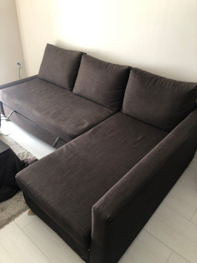 美品 カウチソファ 4人がけL字ソファーベット