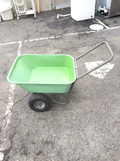 オシャレなグリーン！ スチール二輪車 二輪台車 運搬二輪車