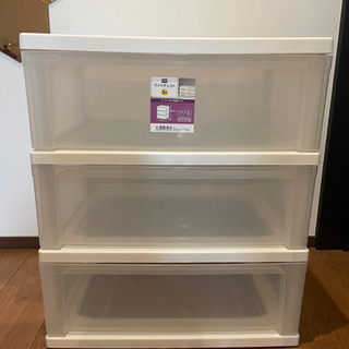 中古　DCMワイドチェスト3段　