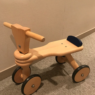 値下げ　ボーネルンド　室内用　木製4輪車　