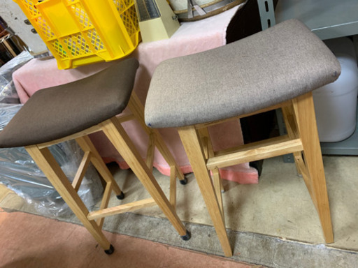 【残り一脚】ゴムの木 可愛いチェア 二脚セット  しげん屋