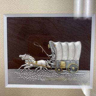 TAKEHIKO  純銀 silver999  作品名「幌馬車」、お買得の画像