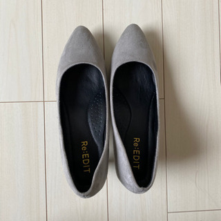 パンプス　グレー　Re:EDIT リエディ