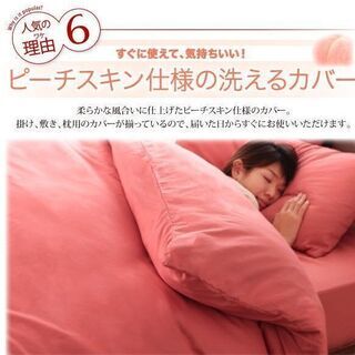 あんしん決済・分割払い可　シングル　スモールフェザー100％　ベッドタイプ　羽根布団８点セット　ピーチスキン仕様　数量限定の画像