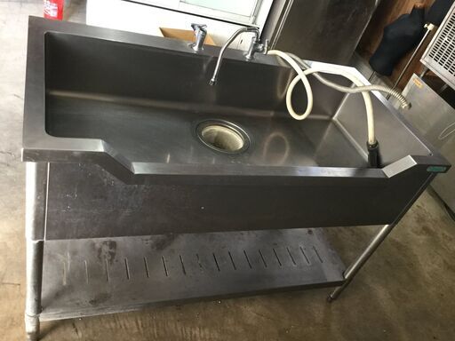 tanico タニコー ステンレス 1槽シンク 蛇口2個付き 流し台 大型 厨房 業務用