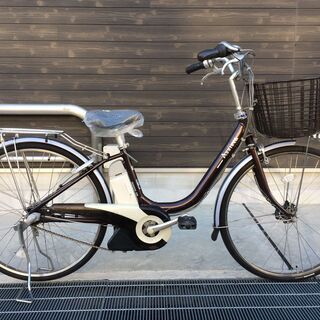 地域限定 ブリヂストン アシスタ 新基準 子供乗せ 8,1AH 茶 ナチュラ