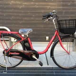 地域限定送料無料 パナソニック ビビ DX 新基準 子供乗せ 赤ピンク