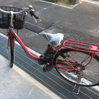 地域限定送料無料 パナソニック ビビ DX 新基準 子供乗せ 赤ピンク