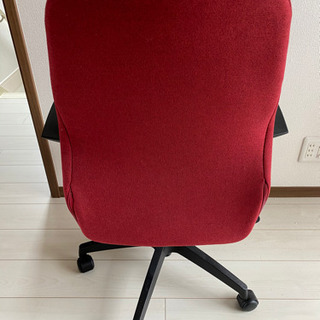 【美品】ニトリ　ワークチェア赤の画像