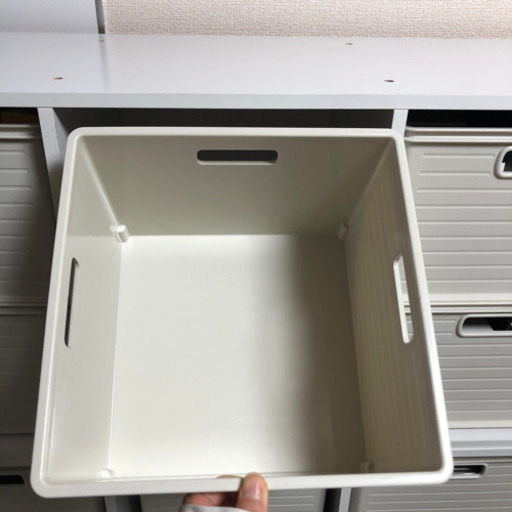 収納BOX6個セット　白　プラ