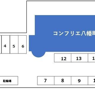 末広がりの8番　住友グループ施工　ハイグレードマンション「コンフリエ八幡町」駐車場です。 - 不動産