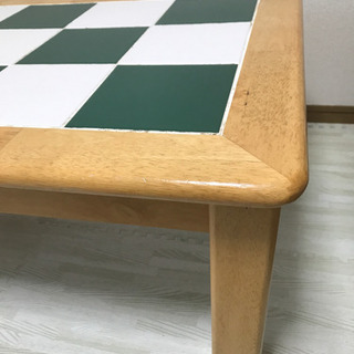 無料※お取引き3/14まで※ 市松模様の食卓テーブル　天然木の画像