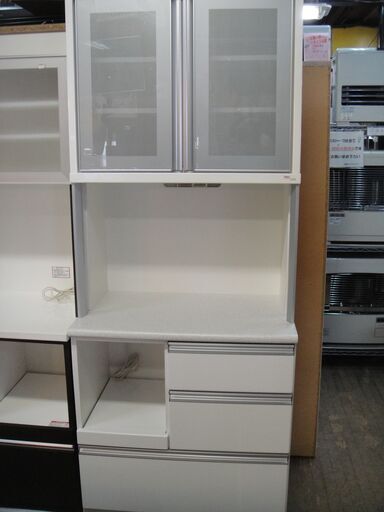 ニトリ　キッチンボード　モデナ80KBWH　レンジボード　食器棚　家電ボード　家電収納