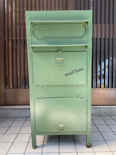 【譲り先決定】宅配ボックス　アンティーク調　グリーン
