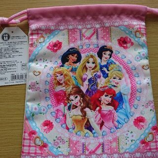 2点セット♪新品未使用巾着 ディズニー プリンセス ピンク 女の子 キッズ の画像