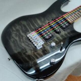 【2021/3メンテ済】ibanezエレキギター　カラー弦【ハードオフ八王子めじろ台店】の画像