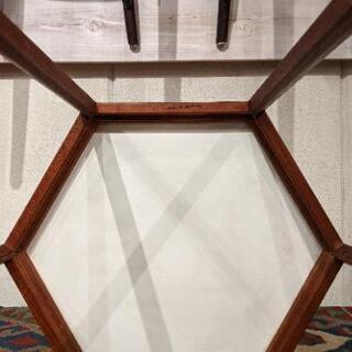 [売り切れ] 【メンテナンス済み】Hans C. Andersen ヘキサゴン　サイド　テーブル　6角形　ミッドセンチュリー　ビンテージ　デンマーク　チーク材　Denmark  Mid Century Danish Modern Hexagon Side Table vintage　検　Lane G-plan モダン　ダニッシュ　50s 60s　Artexの画像