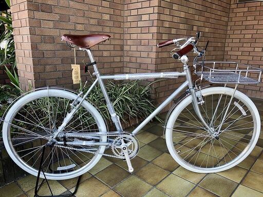 【新車】innovator 26インチ 革サドル シルバー