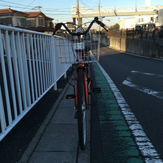 【 中古自転車】27インチ  (オレンジカラー) 外装６速