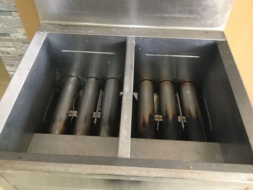 北沢産業 業務用 ガスフライヤー 2槽式 779562 厨房 