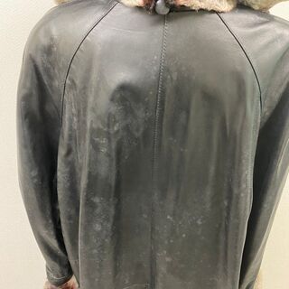 【carlo castelli】 カステリ 本革 レザー アウター コート ジャケット ファーの画像