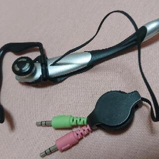 左耳にかけるヘッドセットの画像