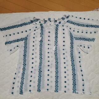 チチカカ ストライプ刺繍トップス