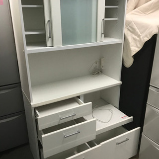 ニトリ 食器棚 キッチンボード 白