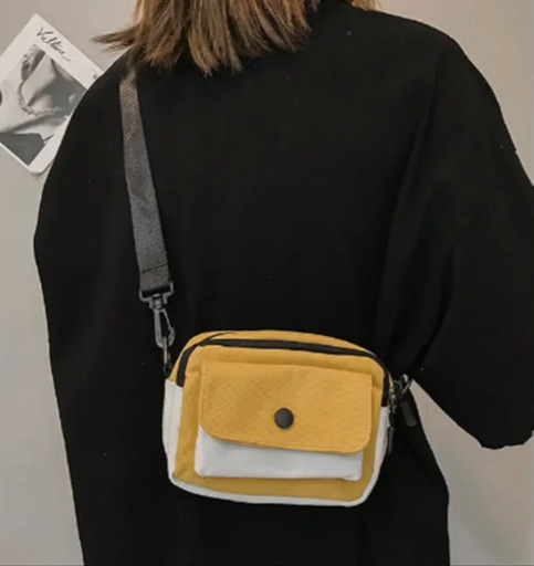 新品未使用　Rutta　バイカラー サコッシュ バッグ　イエロー