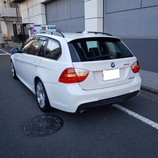 BMW320Mスポーツツーリング　H18　車検3/11　走行38000ｋ　純正ＨＤＤナビ&フルセグＴＶ　専用エアロ&専用17ＡＷ　キセノン　1オーナーディーラー記録　禁煙車の画像