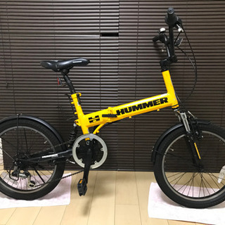 受け渡し者決定 ハマー 折りたたみ自転車 20インチ 6段変速ギア HUMMER 