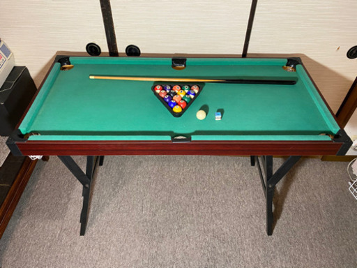 ビリヤード台 ミニ 玉 キュー 三角 磨き粉 付 中古品