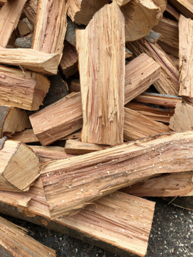 キャンプ、ストーブ、広葉樹　薪