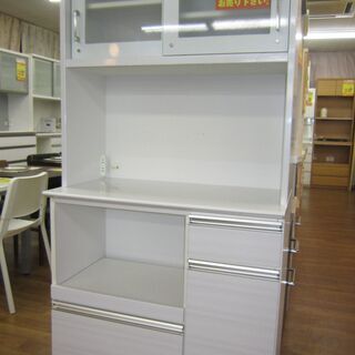 R224 国産 キッチンボード、食器棚、幅89cm 美品
