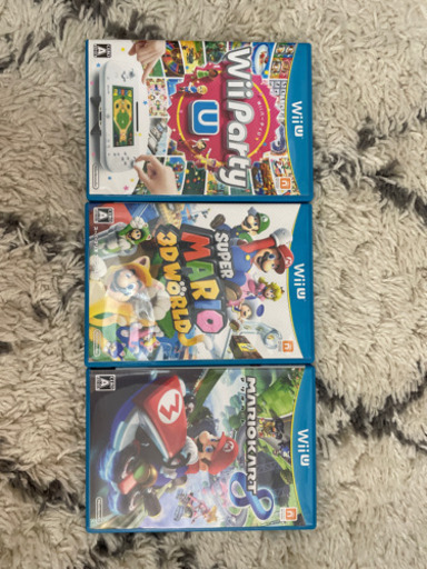 任天堂WiiU BASICSET＋リモコン（3本）＋ソフト3品 任天堂（Nintendo） wiiリモコン【 3本セット 】シロ☆同時購入 