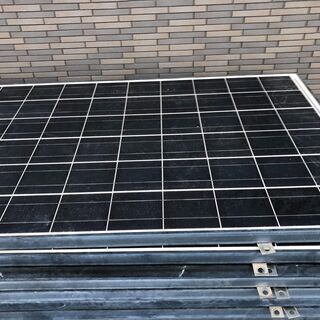 中古の太陽光パネル(ソーラーパネル)15枚と台セット