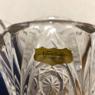 ★ノリタケ クリスタル 花瓶 未使用保管品の画像