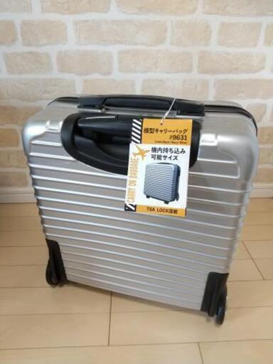 ◆横型キャリーバッグスーツケース◆シルバー◆機内持ち込み型◆新品◆