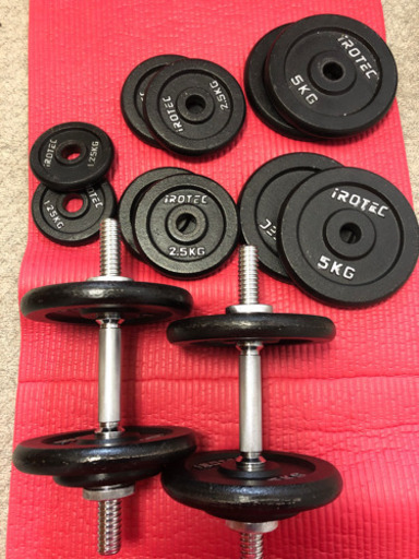 IROTEC ダンベルセット　総量60KG (片手30KG)