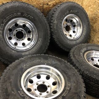 【YOKOHAMA GEOLANDAR A/T G015 33X12.50R15LT】夏タイヤ【ミッキートンプソンタイプ 15インチ 8J6HPCD139.7-30】バリ溝 プラド等 (VVT112) クレジットカード QR決済可能