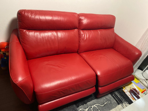 電動本革ソファー