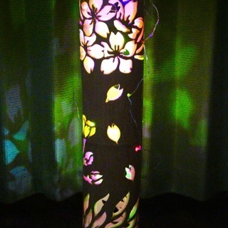 竹灯り　彩シリーズ　〜桜柱〜　竹灯籠　孟宗竹 竹灯り 彩シリーズ 〜桜柱〜 竹灯籠 孟宗竹 | iichi 日々の