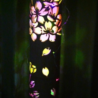 竹灯り　カラー彩シリーズ　〜桜と舞う〜　竹灯籠　極太孟宗竹 竹灯り カラー彩シリーズ 〜〜桜と和〜 竹灯籠 極太孟宗竹