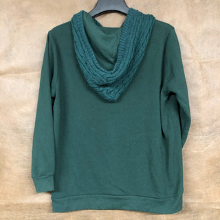 Galyge Greenパーカー ニットフード レディースの画像