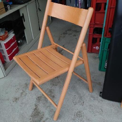 【美品】無印良品　木製 折りたたみチェア/フォールディングチェア/折りたたみ椅子 ブナ材/北欧スタイル☆廃盤