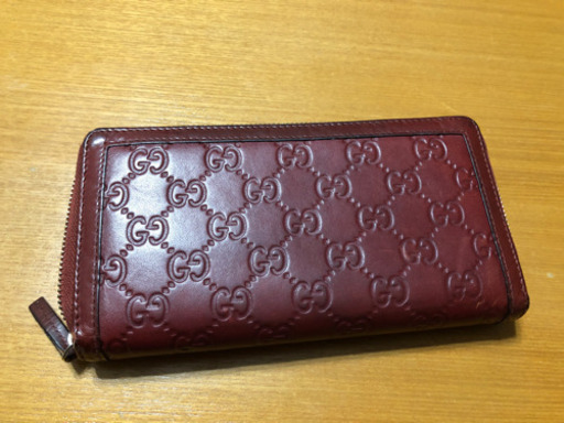 グッチシマレザー　ジップアラウンドウォレット
